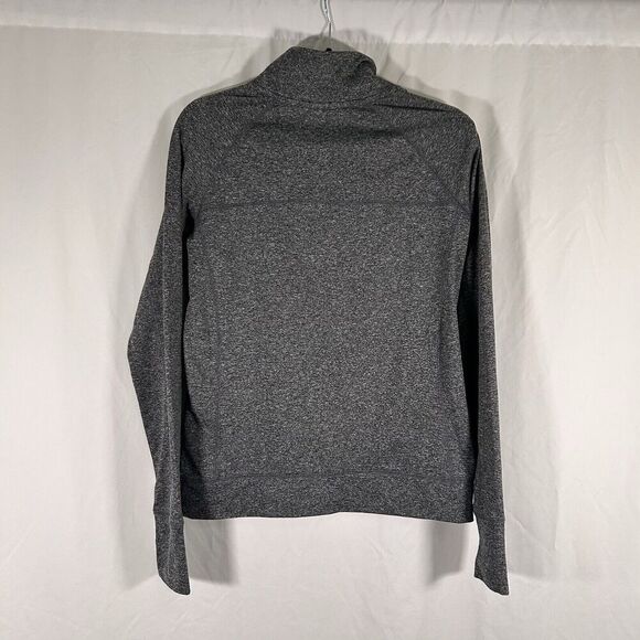 VS Pink Sweater Women's Medium Grey Heathered 1/4 Zip Pullover Mock Neck - Picture 6 of 8